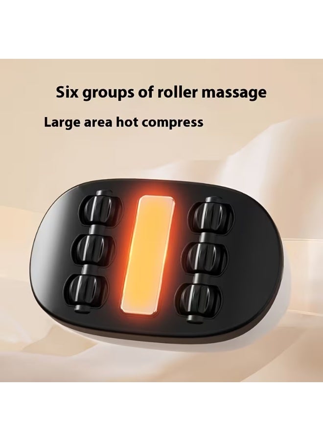 6D Roller Heated Massager for Full Body Relaxation, Immersive Human Simulation Massage, Acupoint Pain Relief, Rapid Heating Multi-Level Adjustable Electric Massager, Back, Arm, Breast, and Stomach Massage, Menstrual Pain Relief, Warm the Uterus and Expel Cold, Protect Waist, Long-Lasting Battery, Home Portable Electric Massager for Muscle Relaxation, Stress Relief, Blood Circulation Improvement, Deep Relaxation, Pain Alleviation for Neck, Shoulders, Back, and Abdomen, Premium Quality Household Wellness Device - Image 2